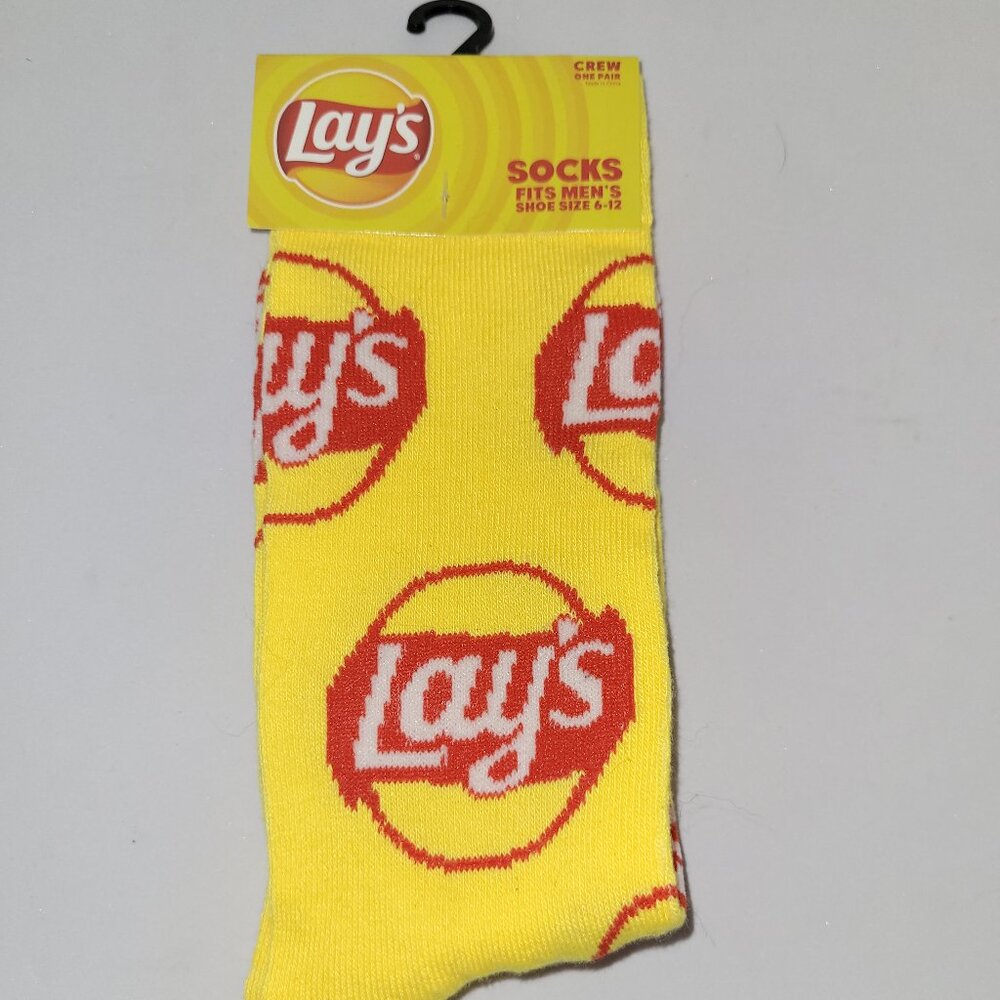 Lay's Potato Chip Novelty Socks * Stocking Stuffers* Humorous * Gag Gifts